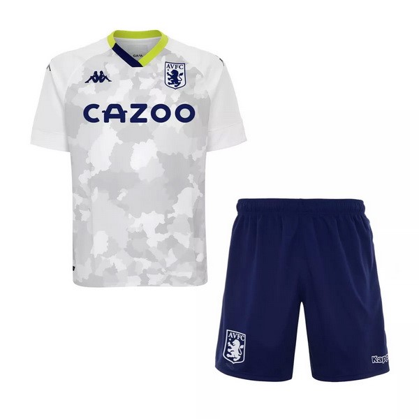 Camiseta Aston Villa 3ª Kit Niños 2020 2021 Blanco